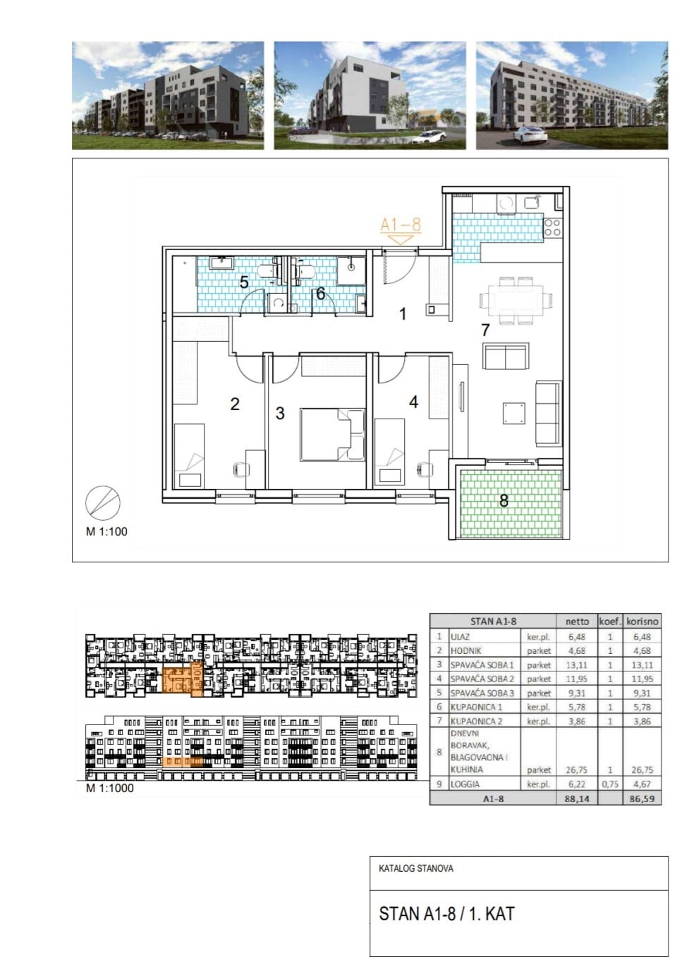 Novogradnja, Velika Gorica, Četverosoban stan, 84,75 m2