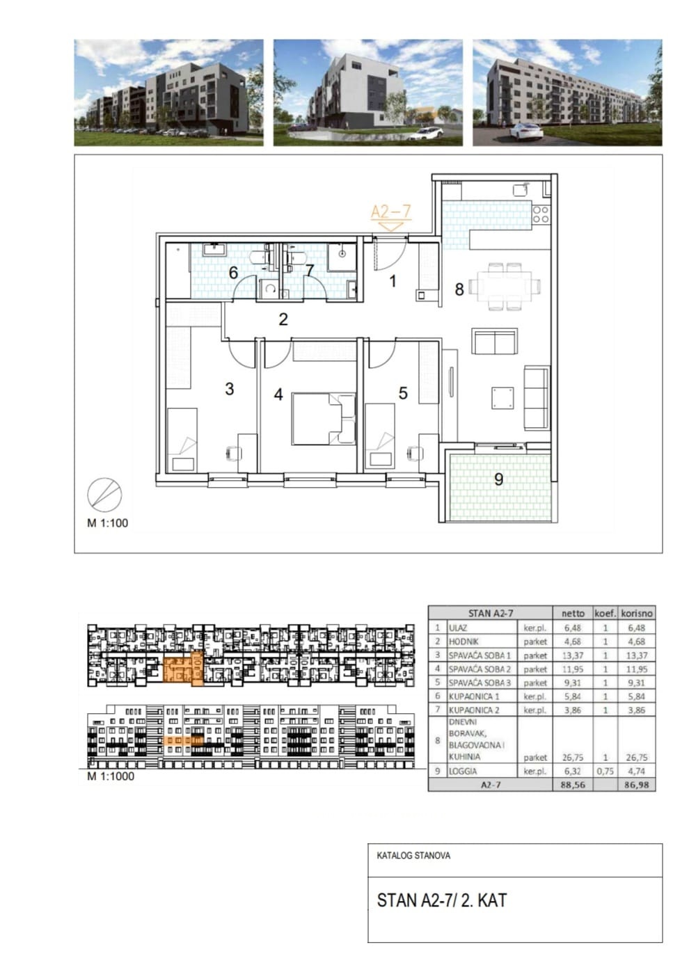 Novogradnja, Velika Gorica, Četverosoban stan, 84,75 m2