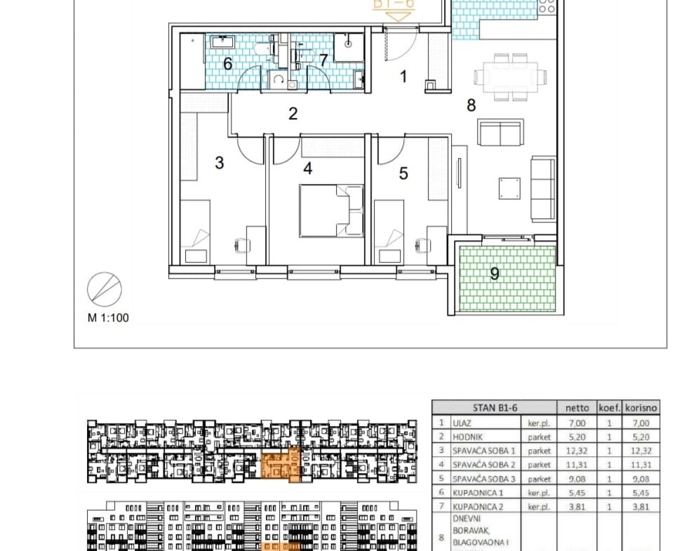 Novogradnja, Velika Gorica, Četverosoban stan, 84,75 m2