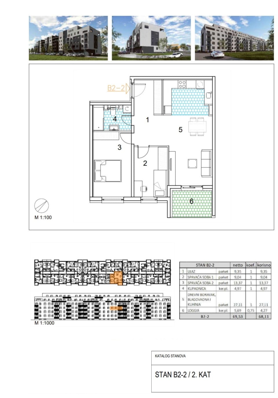 Novogradnja, Velika Gorica, Trosoban stan, 61.90 m2