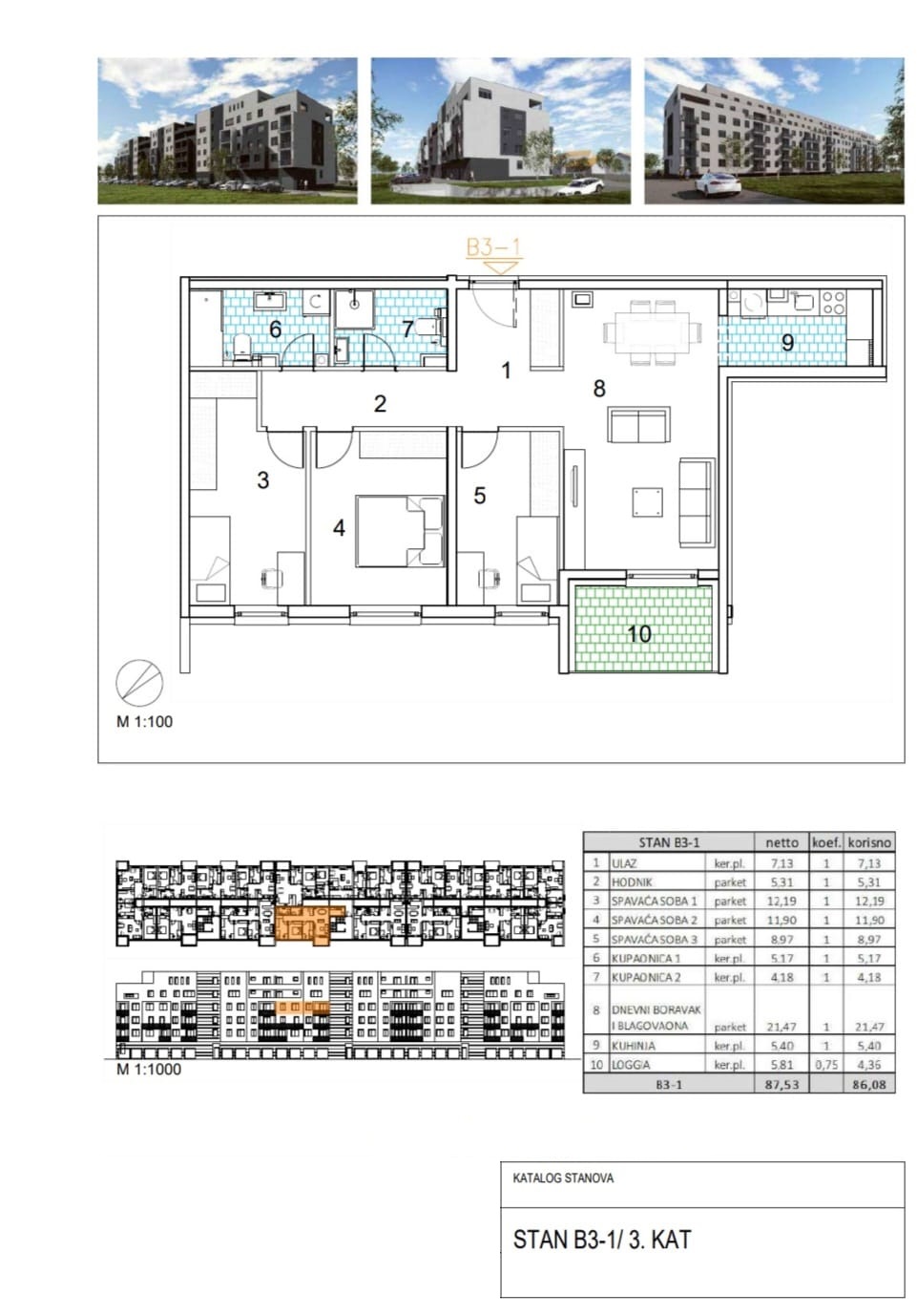 Novogradnja, Velika Gorica, Četverosoban stan, 84,75 m2