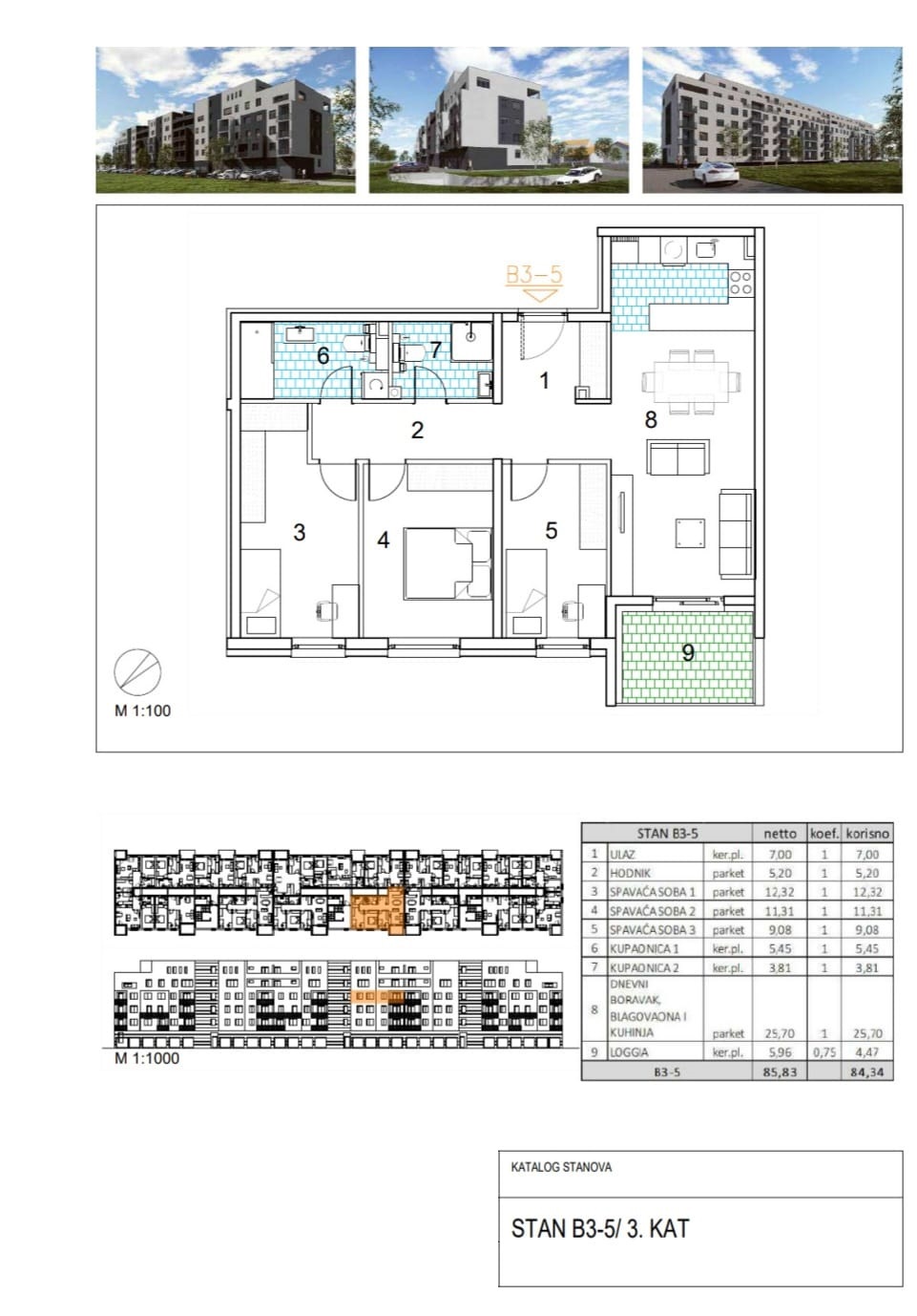 Novogradnja, Velika Gorica, Četverosoban stan, 84,75 m2
