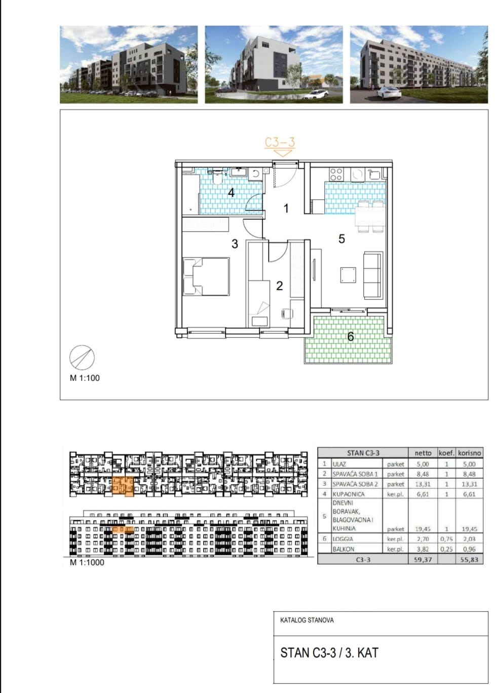 Novogradnja, Velika Gorica, Dvosoban stan, 51,16 m2