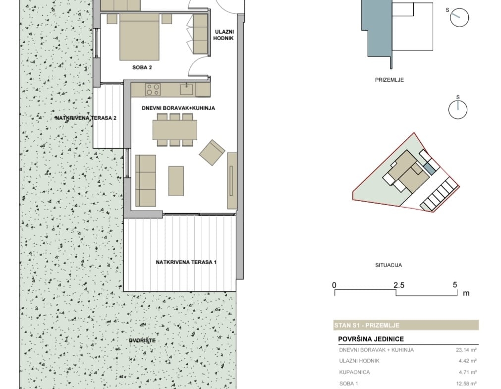 Pag, Gajac, Novogradnja, Apartman 85.68 m2, Okućnica 173 m2, Parkirna mjesta