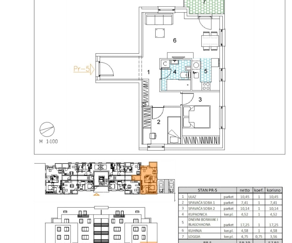 Novogradnja, Velika Gorica, Stan 57.91 m²