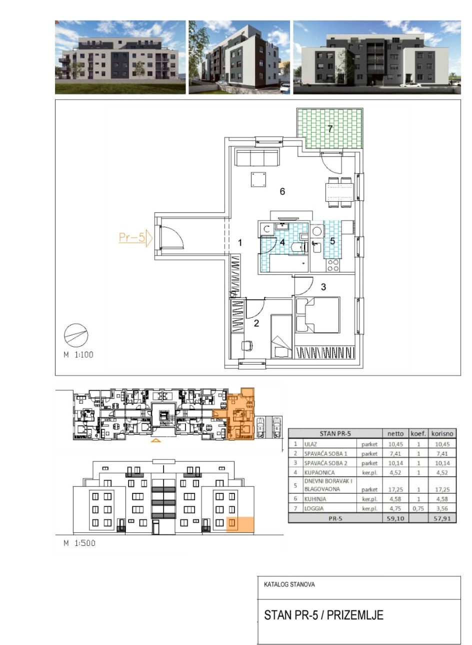 Novogradnja, Velika Gorica, Stan 57.91 m²