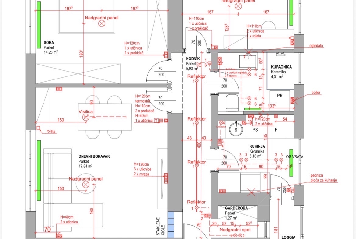 Zagreb, Donji grad, Trosoban stan, 60 m2, Parking