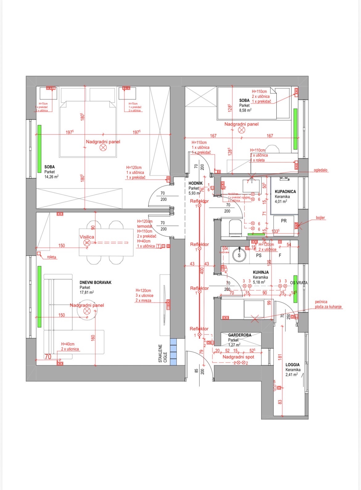 Zagreb, Donji grad, Trosoban stan, 60 m2, Parking